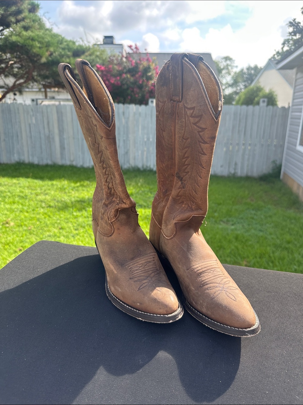 Justin Boots Brown Leather Western Cowboy Boots